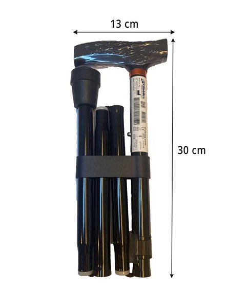 Faltbarer Gehstock - höhenverstellbar
