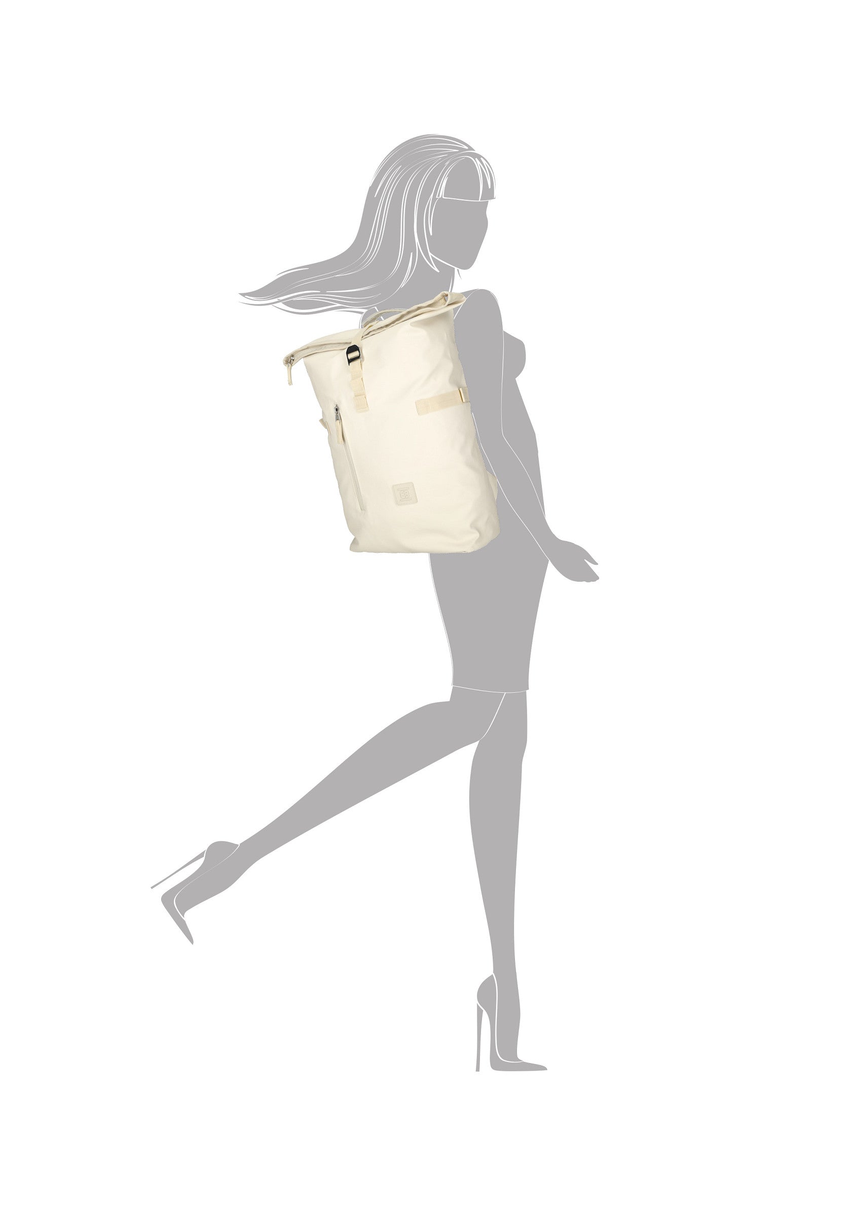 Rucksack Wells Off White - geeignet für Laptops bis 14 Zoll