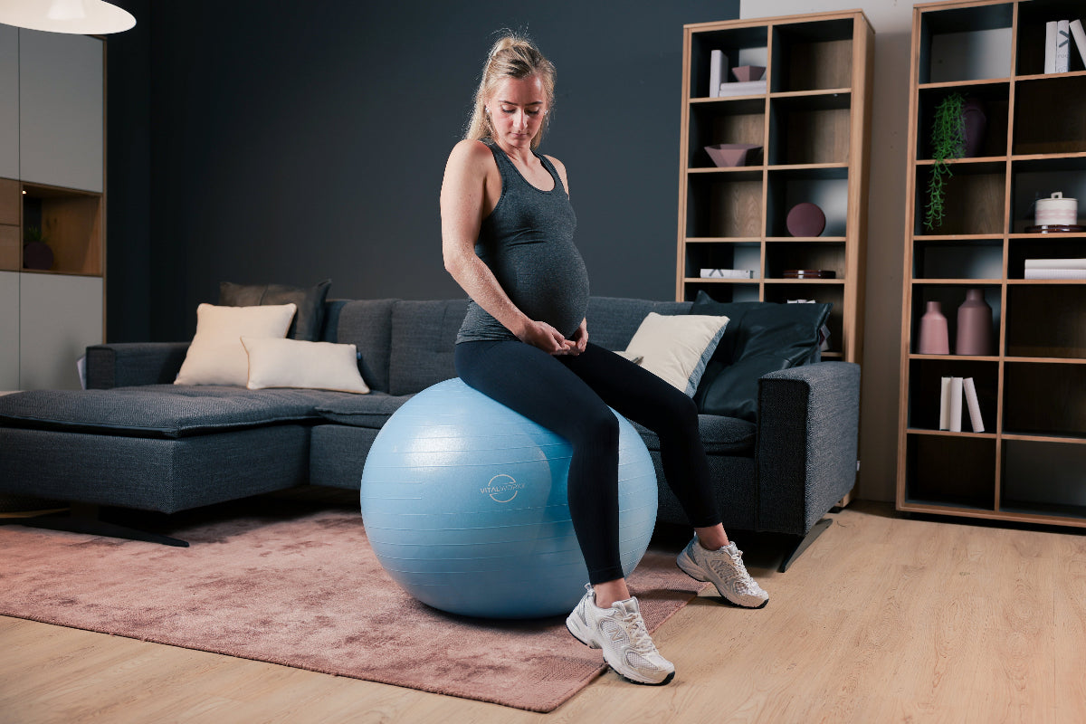 Gymnastikball für Schwangere, Gymnastikball, Fitnessball, Pezziball, blauer Ball