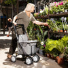 Carlett Comfort MOVE – Rollator - Leichter Einkaufsrollator mit integriertem Sitz, Tasche und Komfortgriff