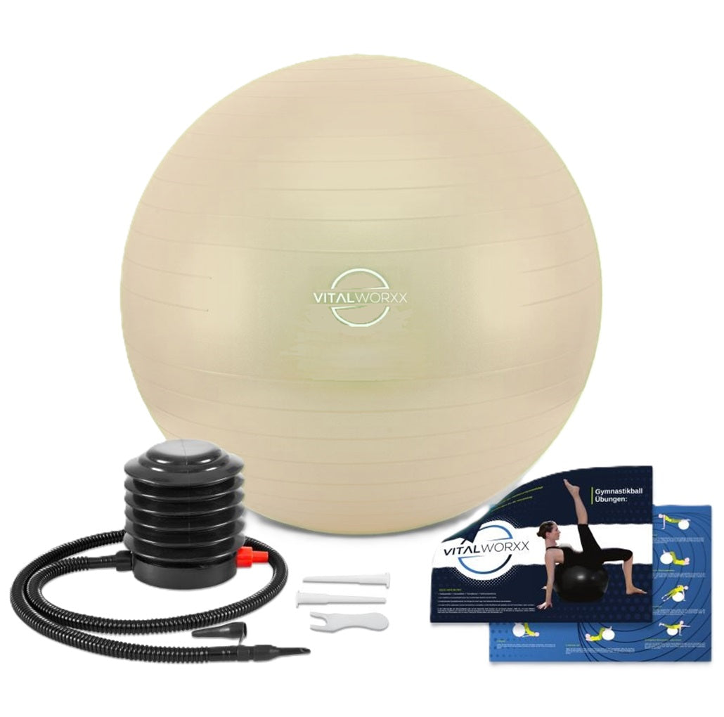 Gymnastikball Beige, Vitalworxx Gymnastikball