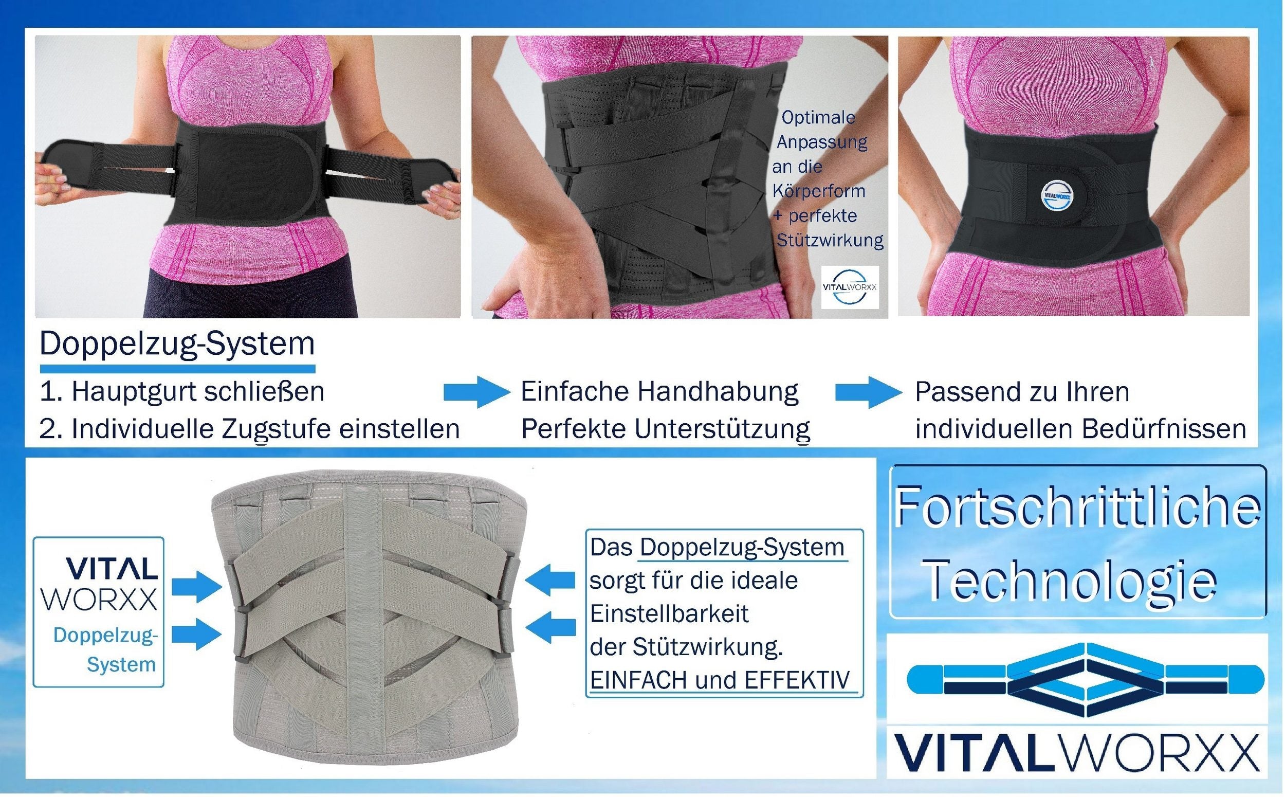 Rückenbandage, Rückenschmerzen Gurt, Rückenstützgurt, Stützgürtel Rücken, Haltungskorrektur Rücken