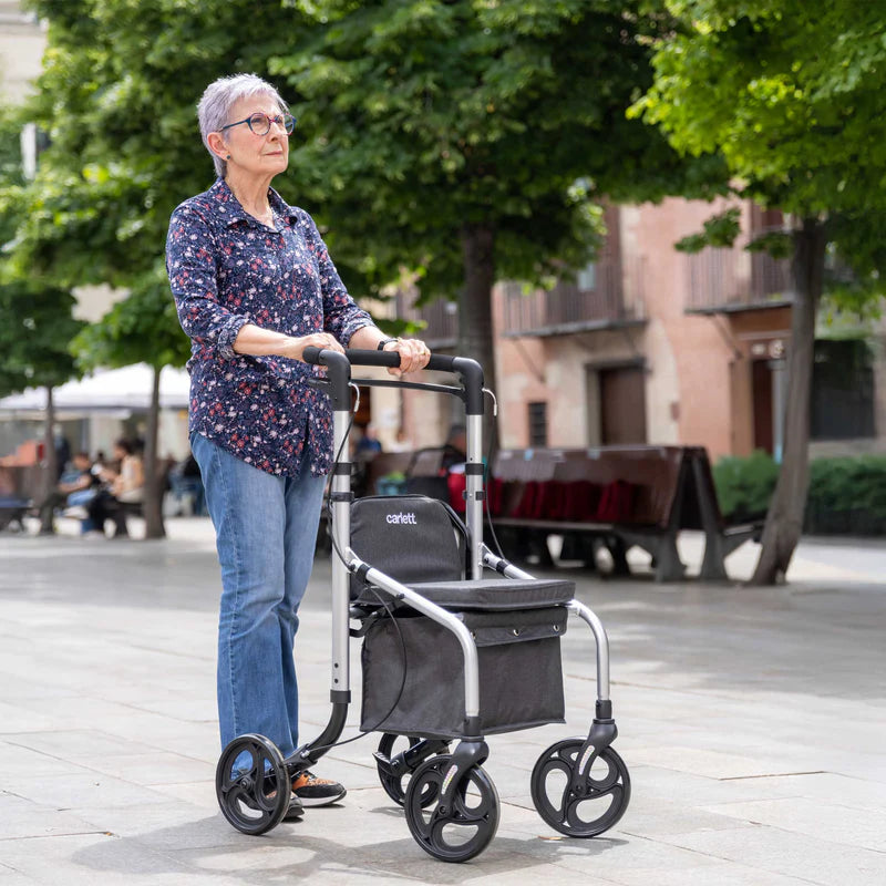 Carlett Lett GO – Sicherer Rollator mit Sitz & vertikalen Griffen