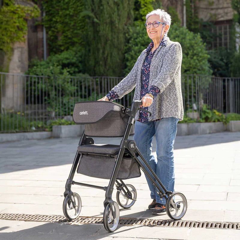 Carlett Lett RIDE – Moderner Einkaufsrollator mit Sitz & Tasche
