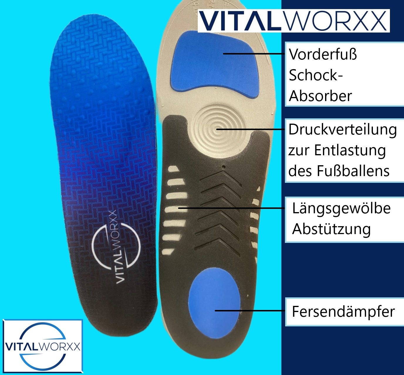 VITALWORXX Schuheinlegesohlen