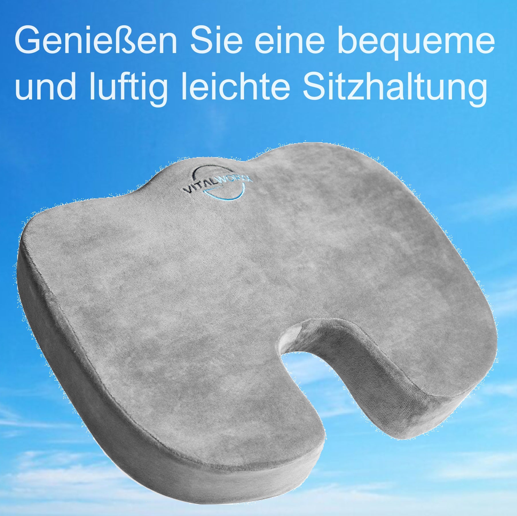 VITALWORXX Sitzkissen zur Rücken- und Steißbein-Entlastung