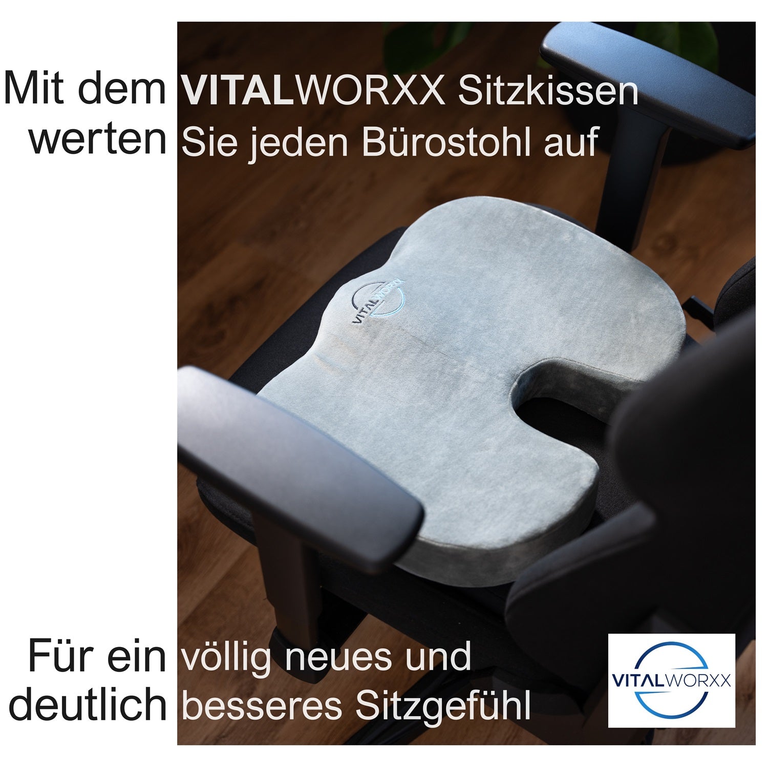VITALWORXX Sitzkissen zur Rücken- und Steißbein-Entlastung