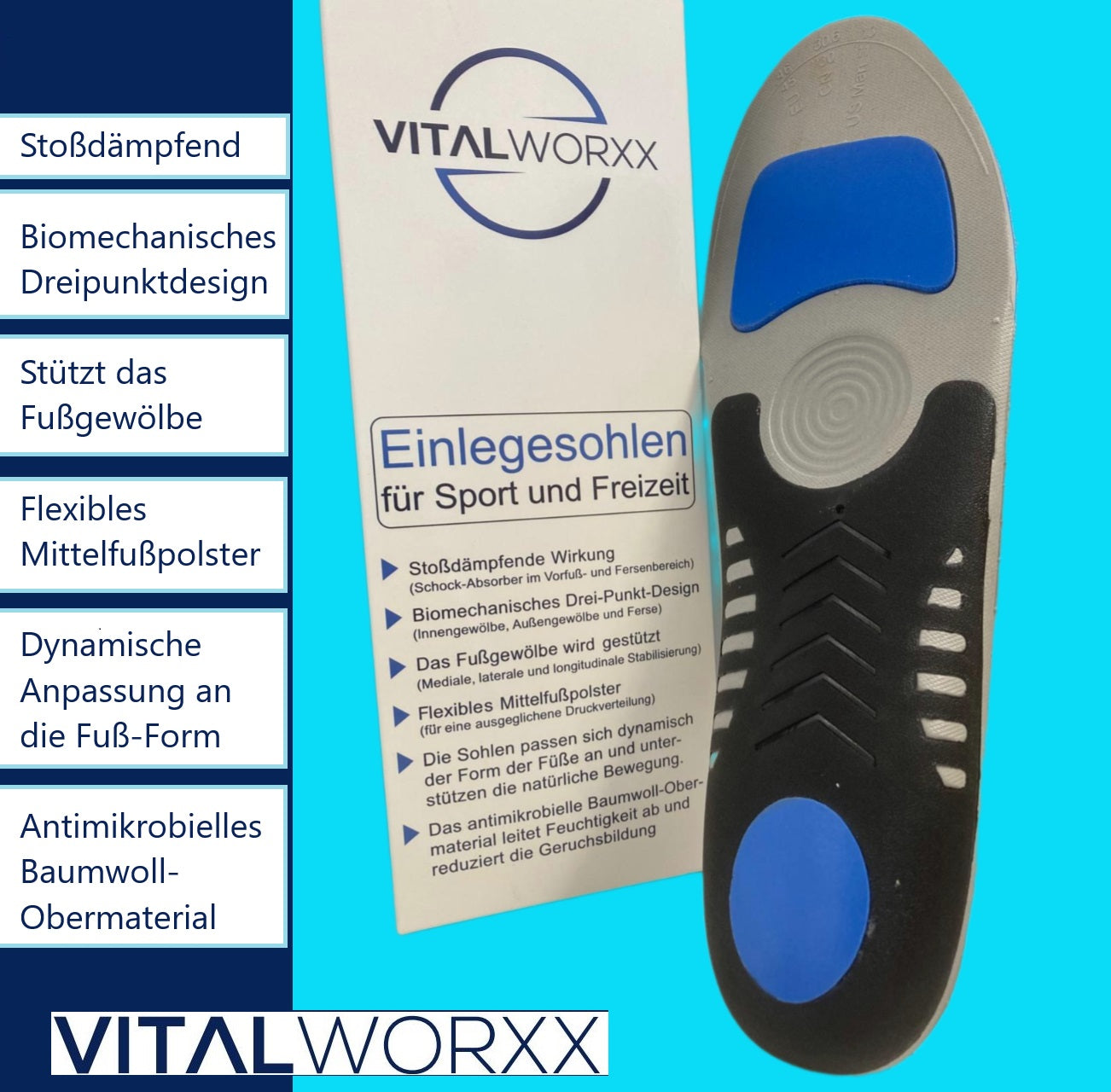 VITALWORXX Schuheinlegesohlen