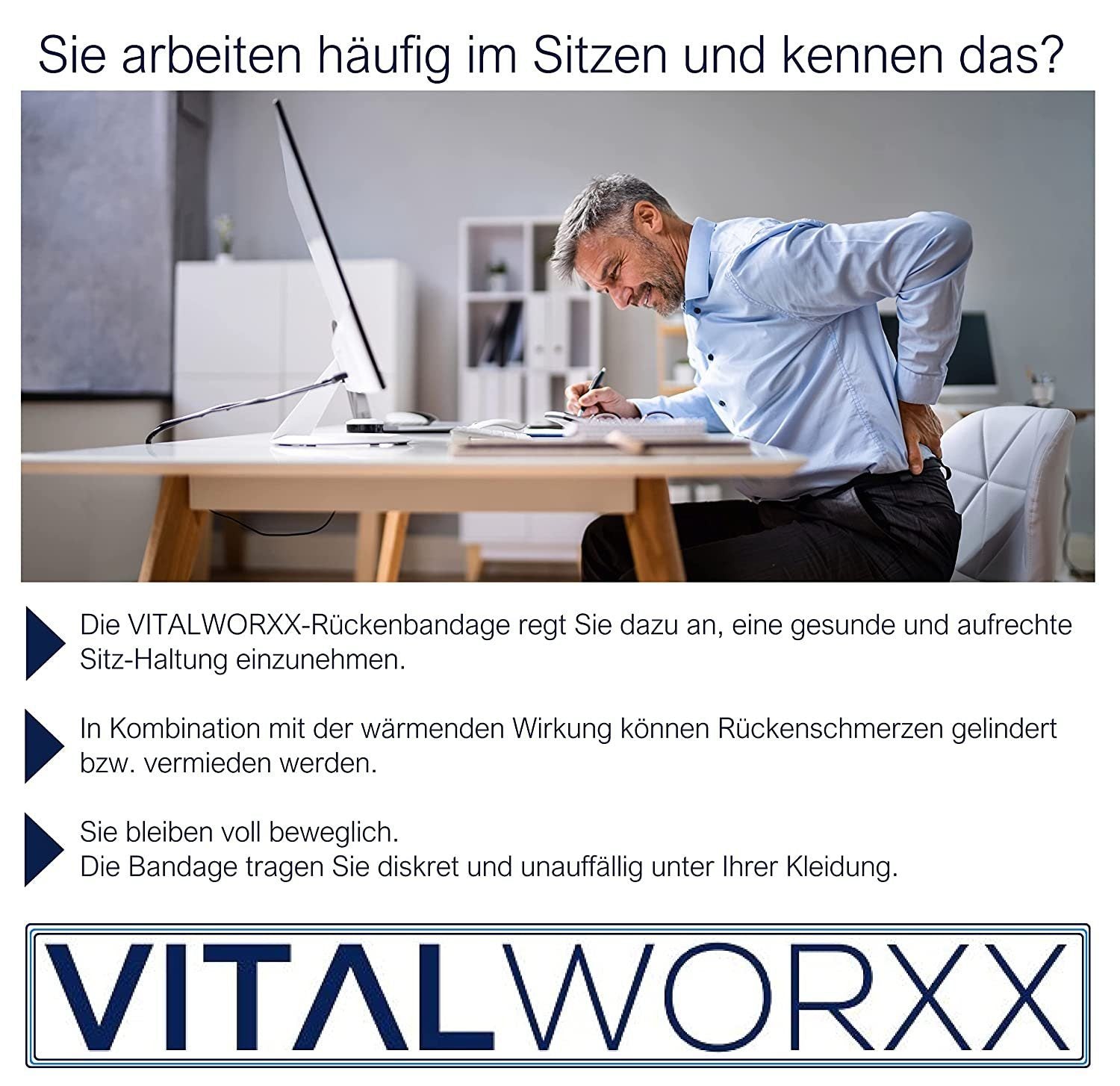Rückenschmerzen Gurt, Rückenstützgurt, Stützgürtel Rücken, Haltungskorrektur Rücken Herren, Unauffällige Bandage bei Arbeit