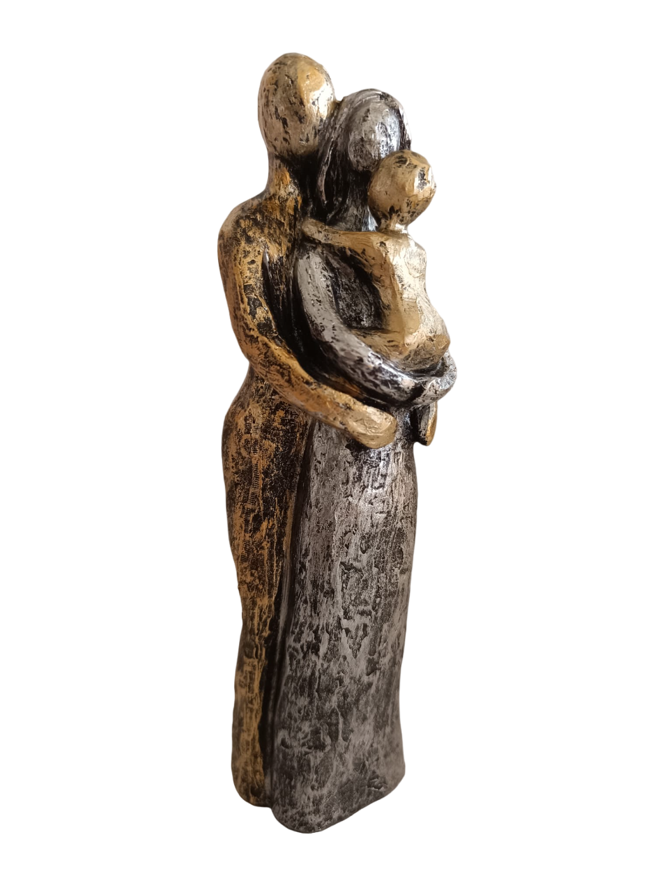 Skulptur Mutter Vater Kind