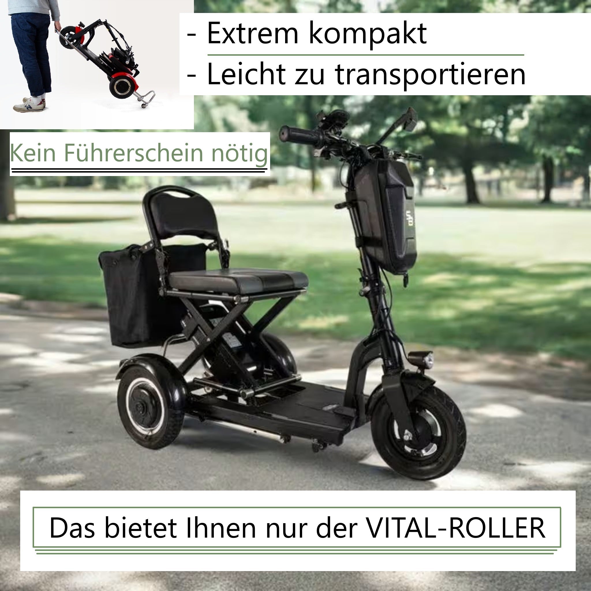 VITAL-ROLLER - Faltbares Elektromobil - kein Führerschein nötig - RollVita