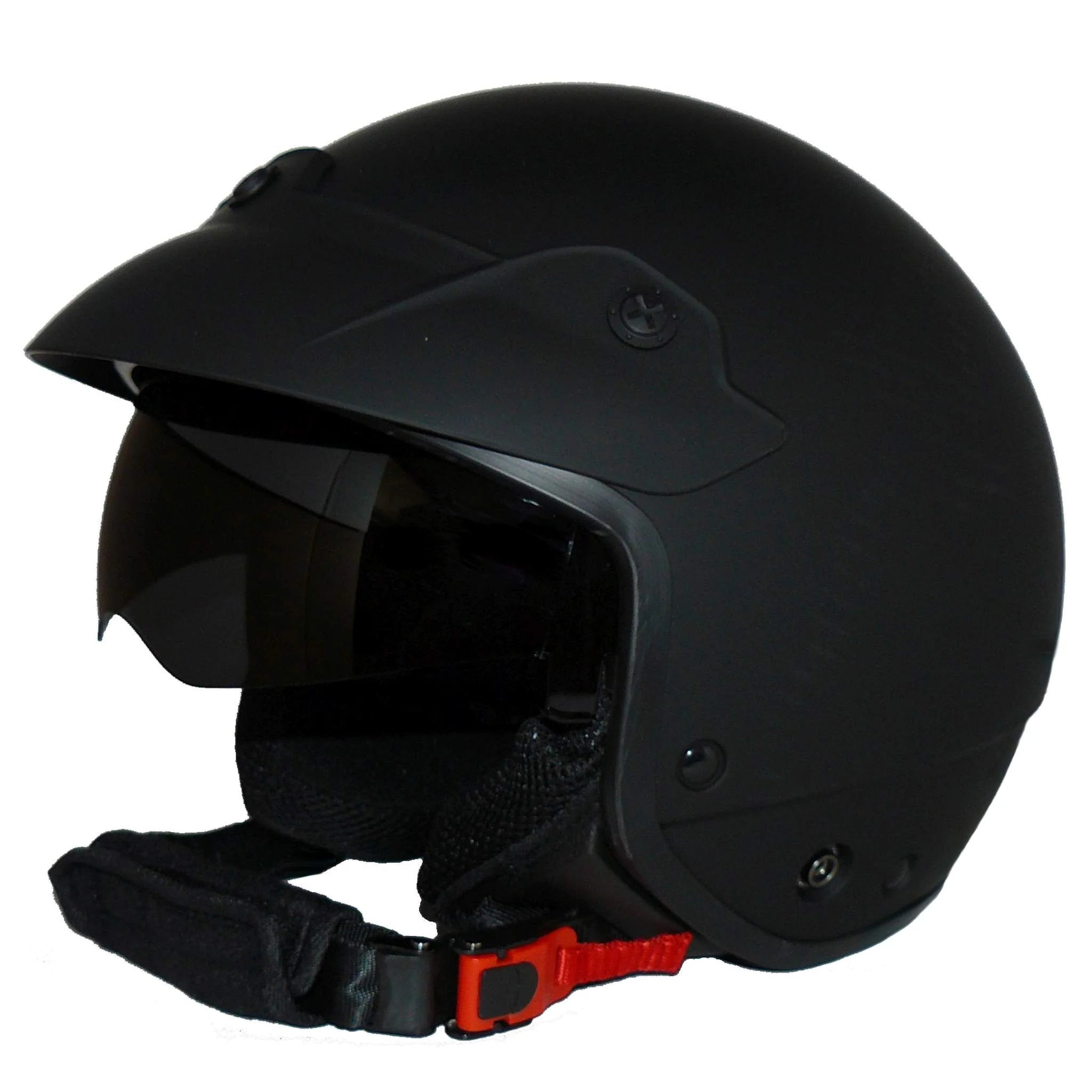 Jet Helm mit Visier - Farbe schwarz